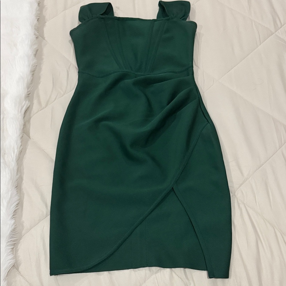 Fashion Nova Emerald Green Mini Dress